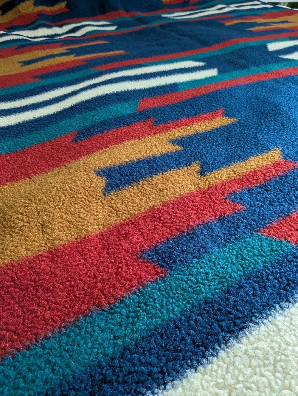Vintage Biederlack Blanket Southwest Aztec Design